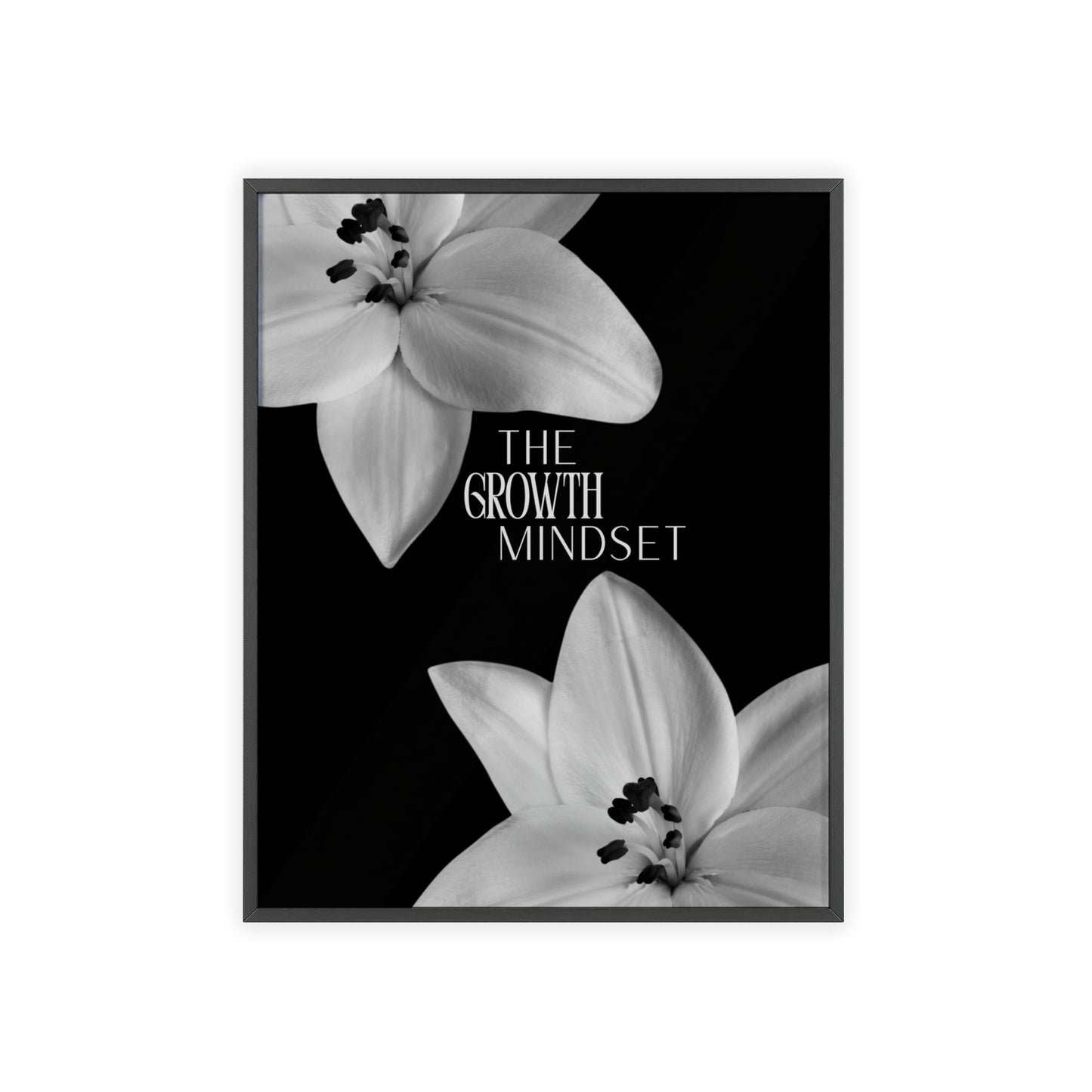 The Growth Mindset Monochrome Framed Poster