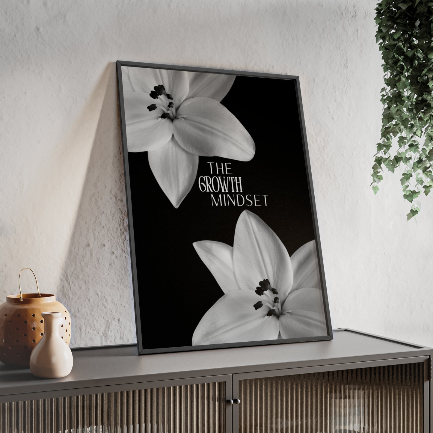 The Growth Mindset Monochrome Framed Poster