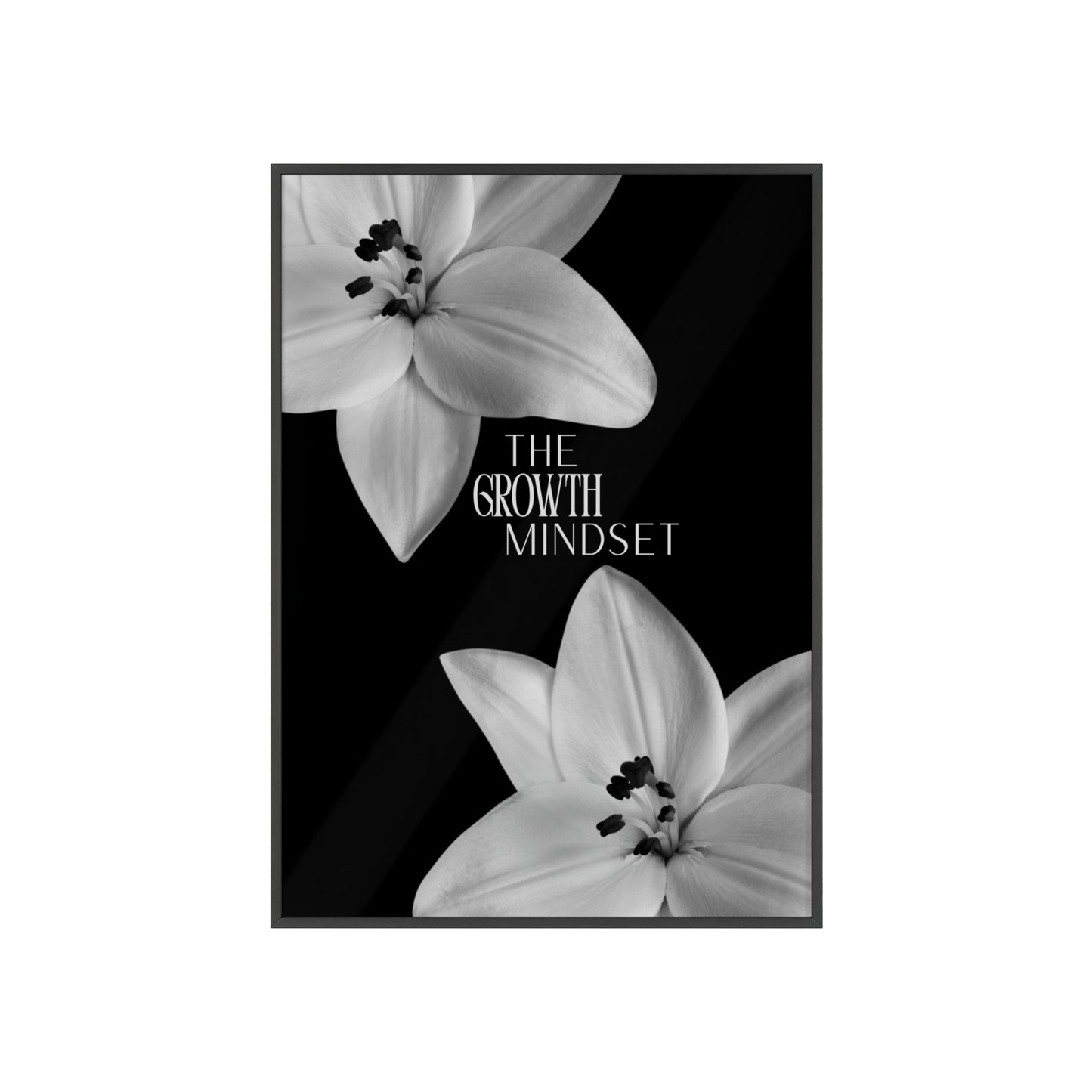 The Growth Mindset Monochrome Framed Poster
