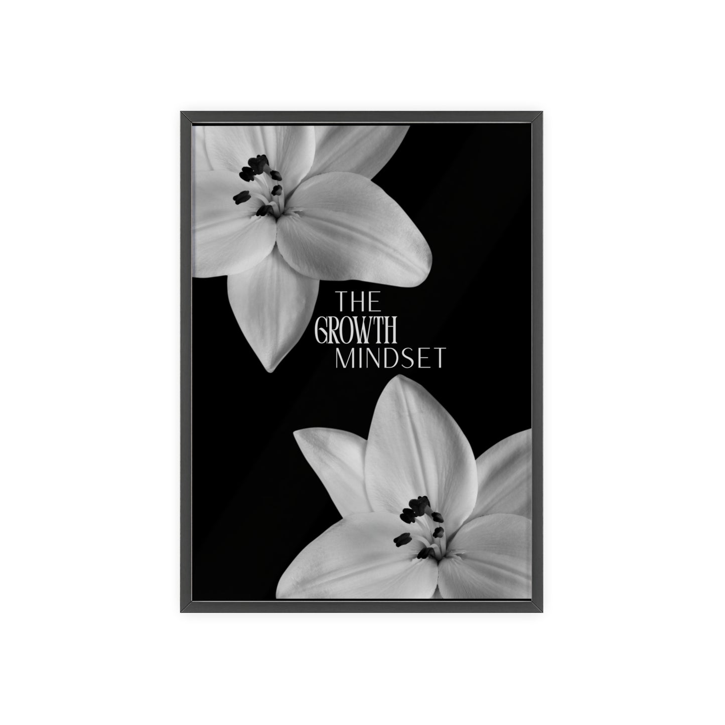 The Growth Mindset Monochrome Framed Poster