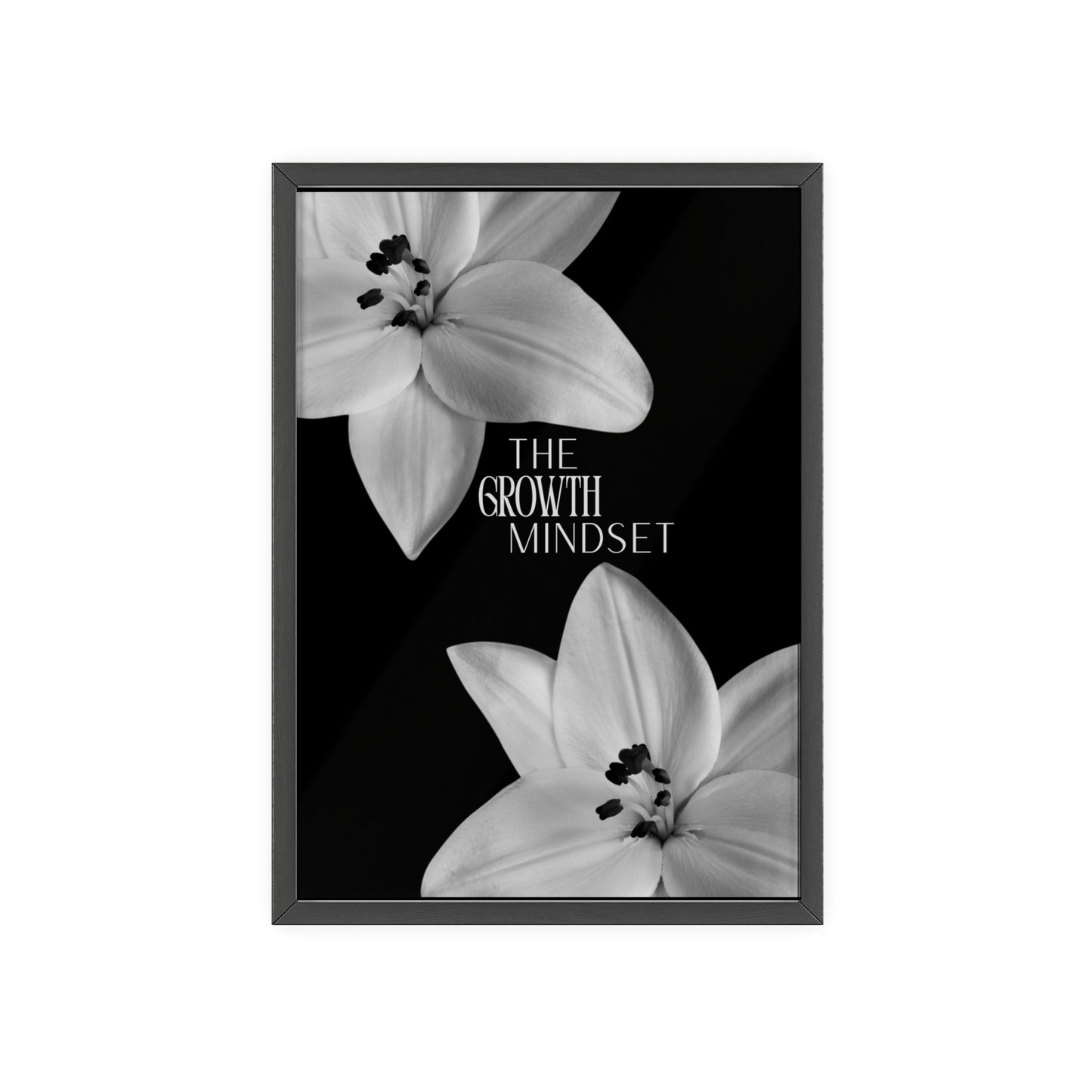 The Growth Mindset Monochrome Framed Poster