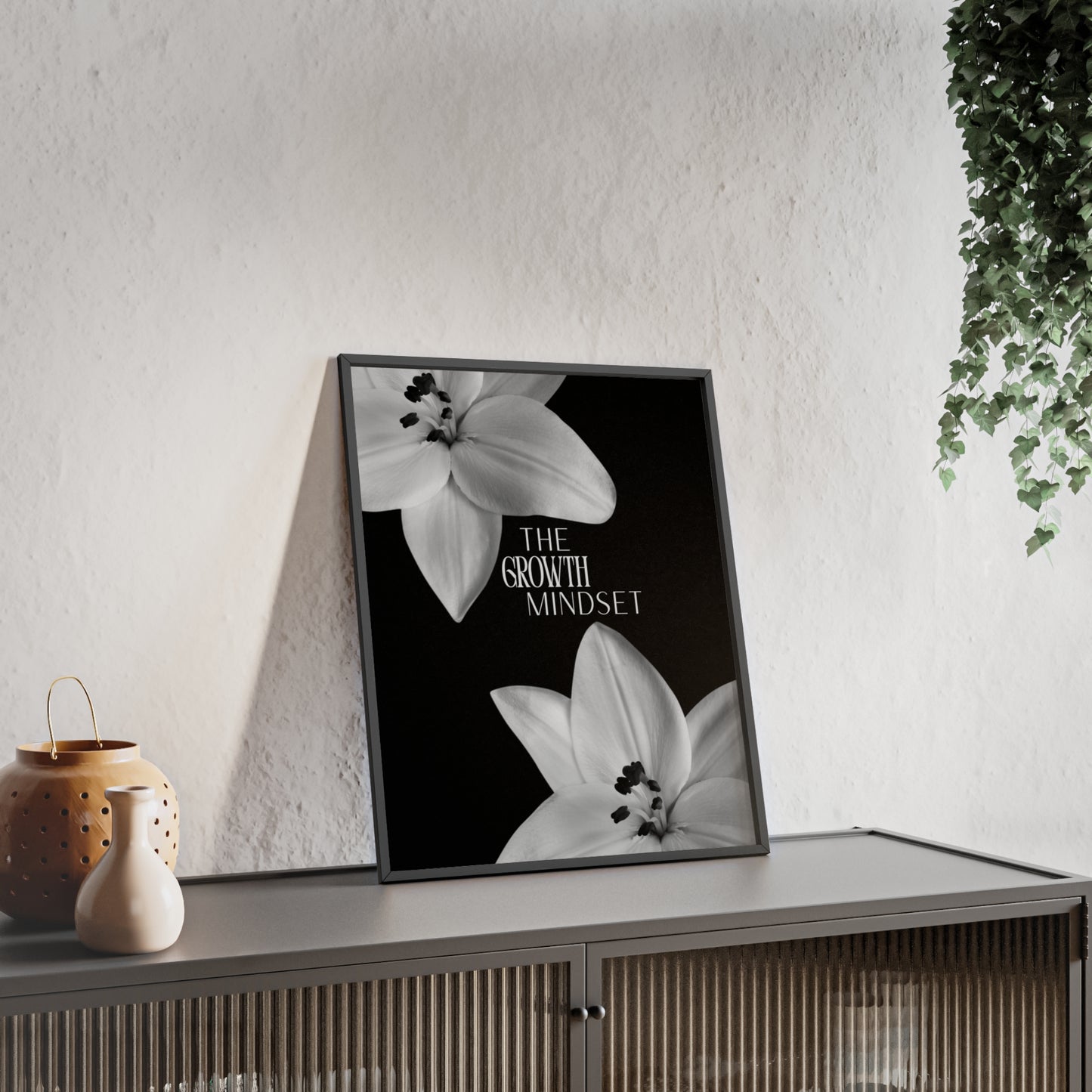 The Growth Mindset Monochrome Framed Poster