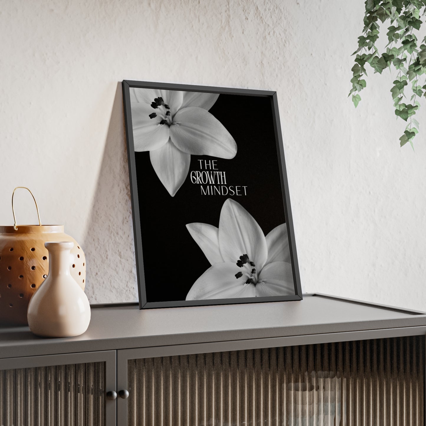 The Growth Mindset Monochrome Framed Poster