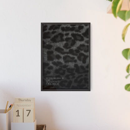 Indomitable Spirit Framed Poster (Monochrome)