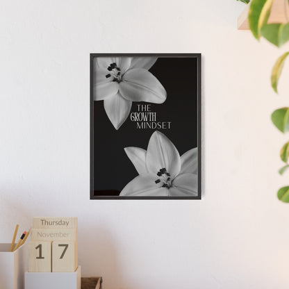 The Growth Mindset Monochrome Framed Poster